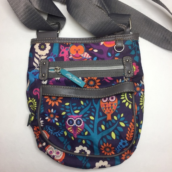 Lily Bloom Handbags - [Lily Bloom] Crossbody Bag with Owls.